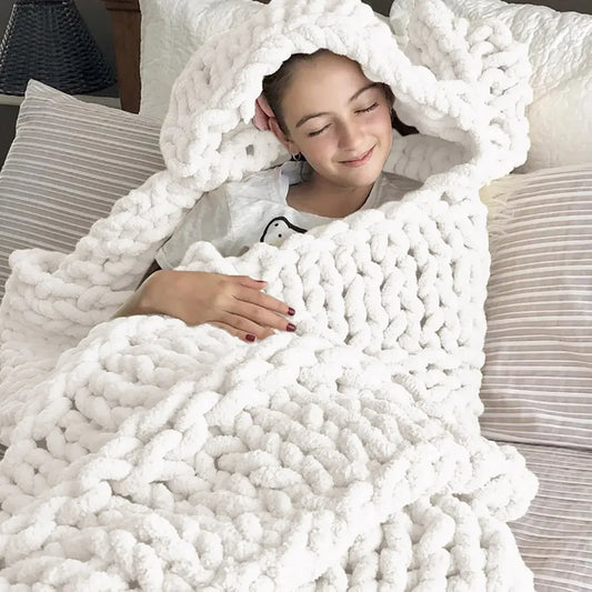 Chunky Knit Chenille Blanket