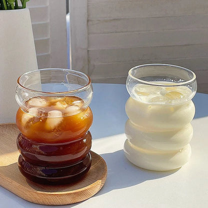 Retro Glass Coffee & Juice Cup